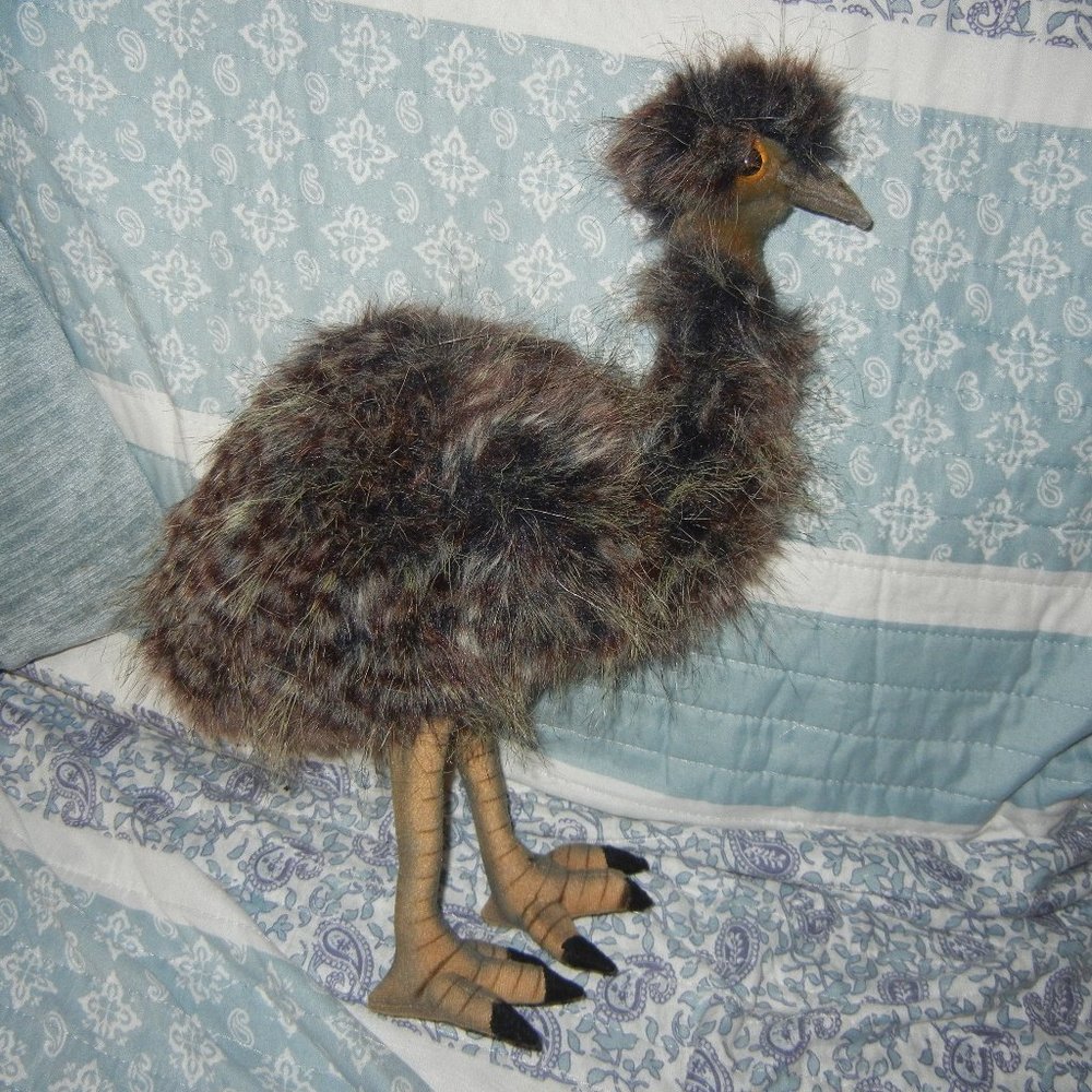 Brown EMU Hansa stuffed animal  14" tall Bird
